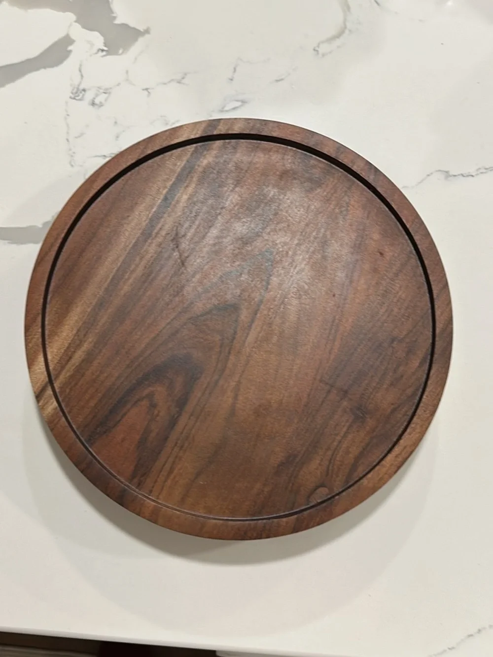 Lazy Susan Organizer for Table, 12 Inch Wooden Lazy Susan Turntable Tray